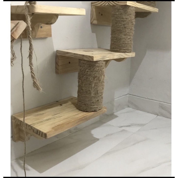 GARUKAN KUCING TINGKAT KAYU CUSTOM CAT TREE CAT CONDO CAT PLAYGROUND