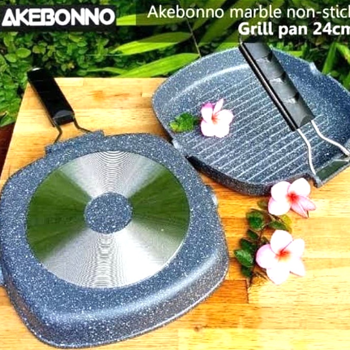 TERMURAH Alat Panggangan Grill Pan AKEBONO 24cm Bisa Lipat Pemanggang/Grill Pan /GRILL PEN/BAKARAN