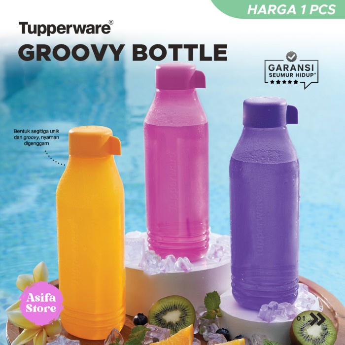 Tupperware Groovy Bottle 750ml - Botol Minum Lucu Unik Viral Kekinian