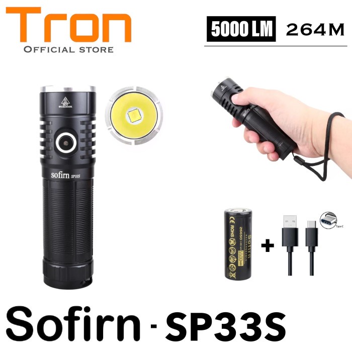 ✨Original Sofirn Sp33S Cree Xhp70.2 Led 5000 Lumen 264 Meter Senter Led Limited