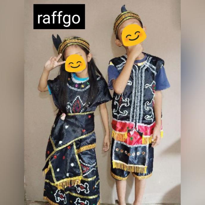baju adat kalimantan barat anak TK dan SD