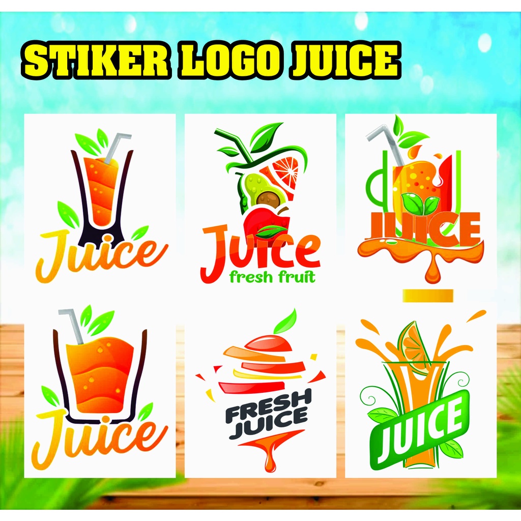 

100 PCS STIKER MINUMAN JUICE LOGO