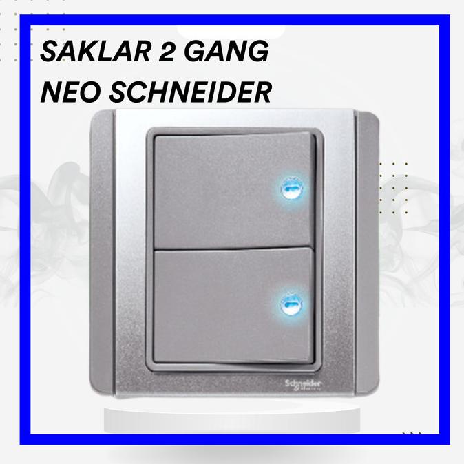 $$$$] Saklar Seri Ganda 2 Gang Neo Schneider