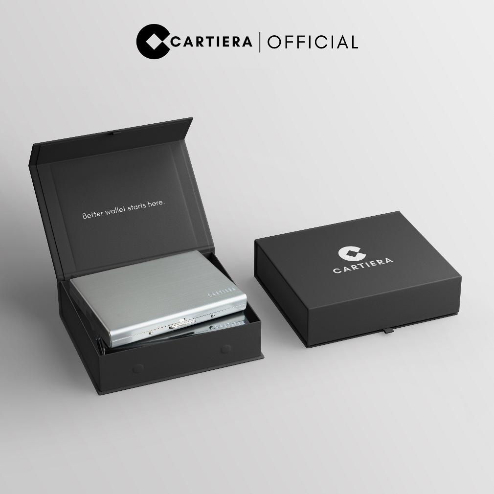 CARTIERA SLIM Wallet Dompet RFID Dompet Kartu Nama Dompet Card Holder Pria Dompet ATM Aluminium Prem