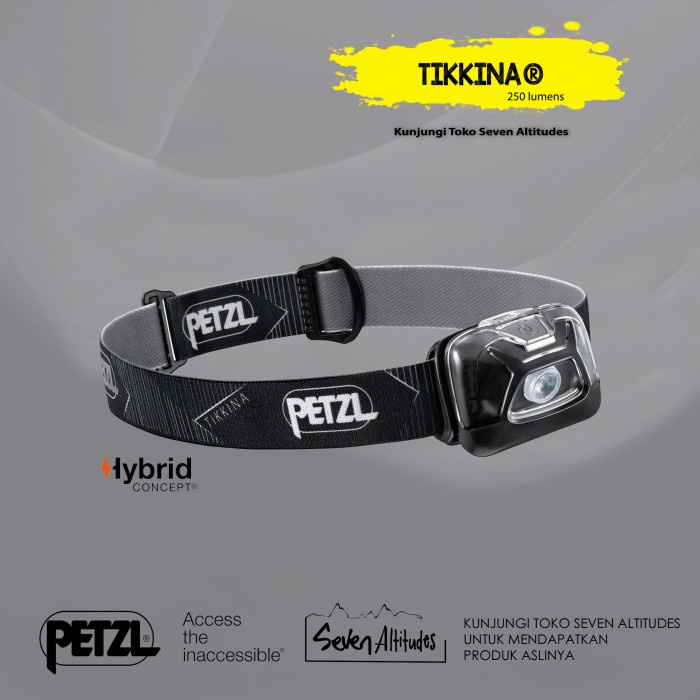 {NezShop} Headlamp Petzl Tikkina 250 Lumens - Hitam Limited