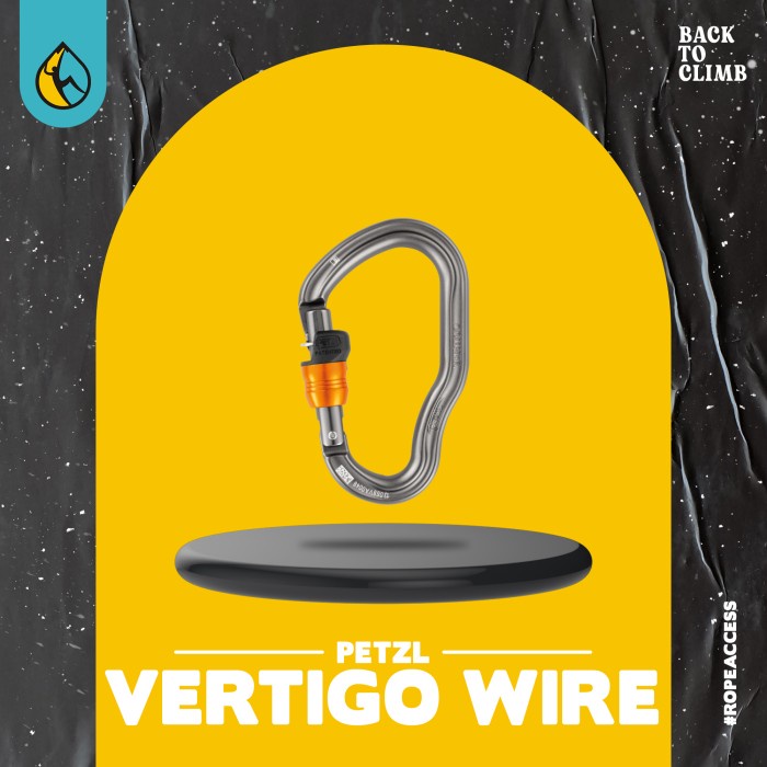 {Shop} Carabiner petzl vertigo wire-lock Outbond safety rescue industry Murah
