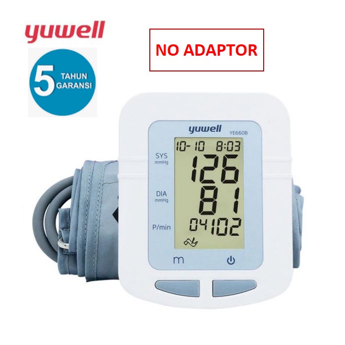 NEW TENSIMETER DIGITAL INTELLISENSE YUWELL YE660B (ADAPTOR+MANSET LARGE) ORIGINAL TERBARU