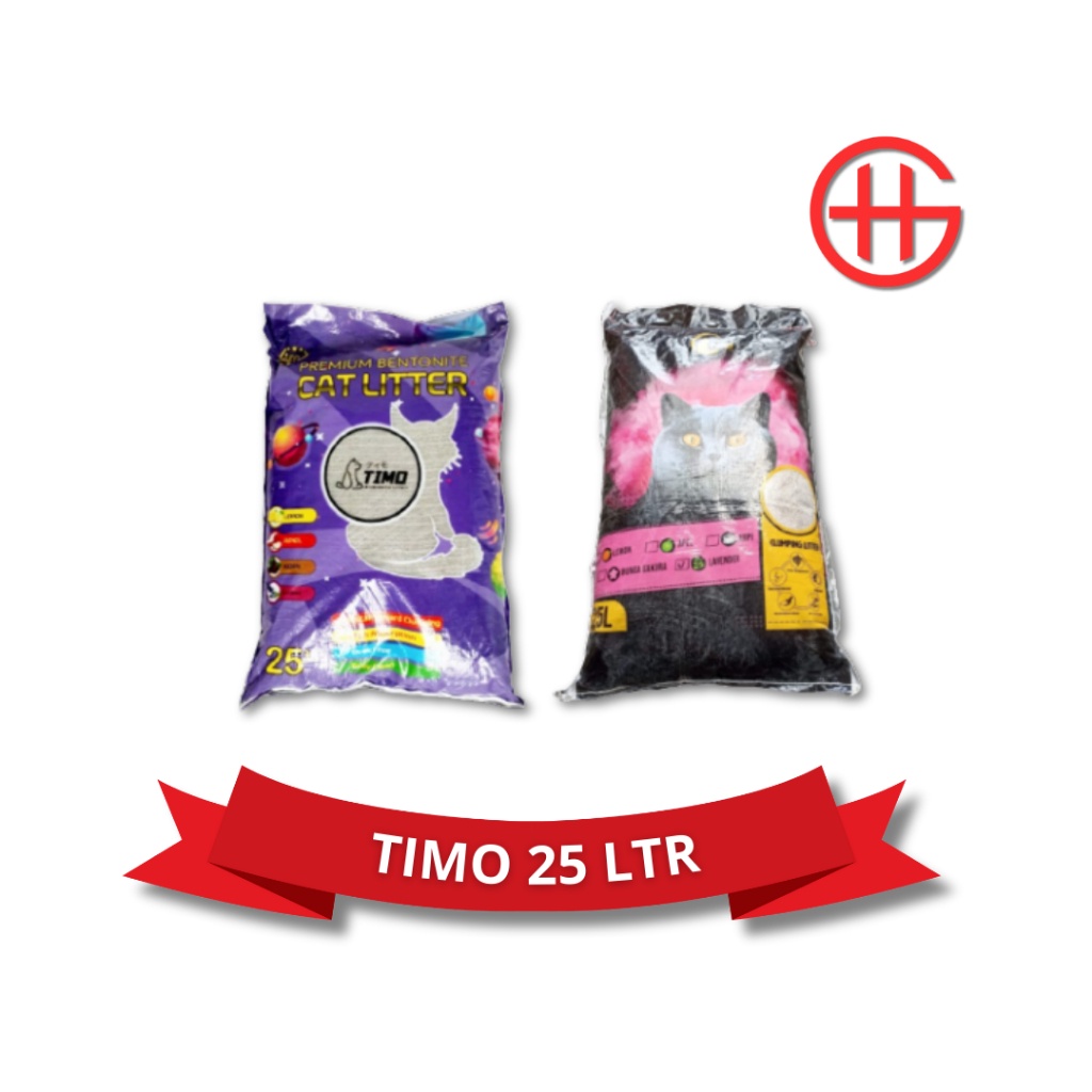 GH Pasir Kucing Gumpal Wangi TIMO 25 Liter Murah | Cat Litter Bandung 20kg