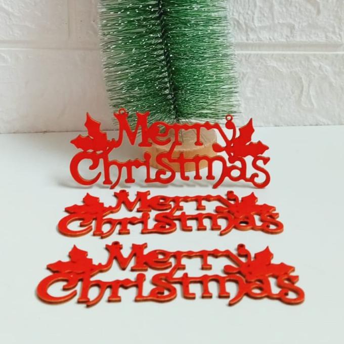 

Tulisan Merry Christmas Merah Set 3 Hiasan Kado Pohon Natal Murah Stok Terbatas