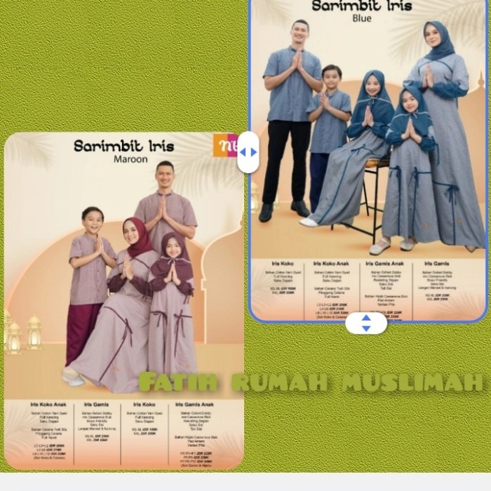 [Original] New/Gamis Nibras Terbaru/Gamis Nibras Iris/Gamis Irisnibras Iris// Terbatas