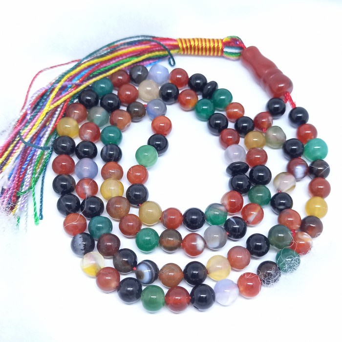 Tasbih Batu Akik "Ummul Banin" Asli dari Iran Isi 100