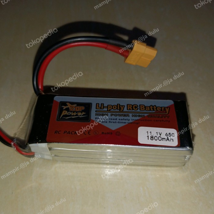 ✅New Zop Power 3S 11.1V 1800Mah 65C Lipo High Discharge For Rc DroneBoat Berkualitas