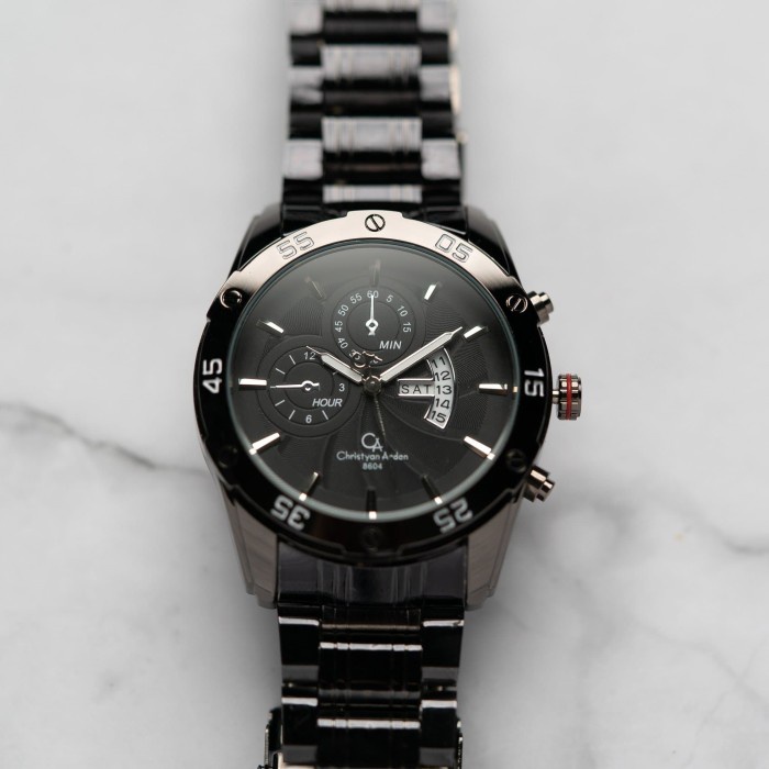 ✅Ori Christyan Arden Daydate Monochrome Ca8604 Ghth - Silver Marker Bisa Gojek