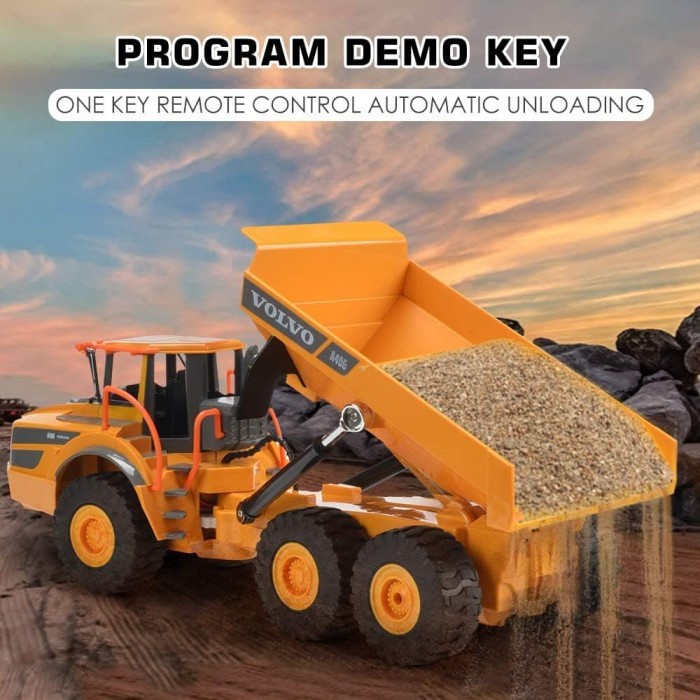 ✅COD Rc Double E 581 Track Volvo Dump Truck Hauler Bisa Gojek
