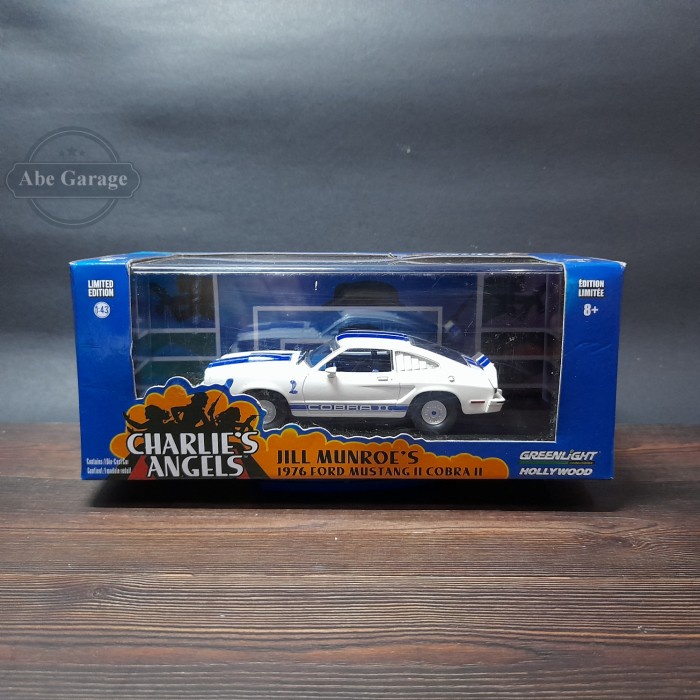 ✅COD Greenlight Charlie'S Angels 1976 Ford Mustang Ii Cobra Ii Skala 1:43 Terbatas