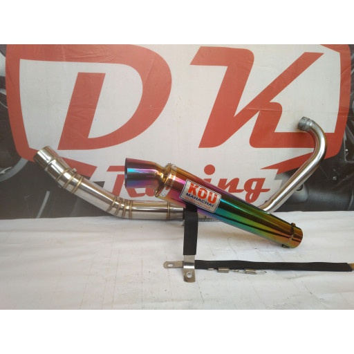✨New Knalpot Racing Honda Cb 100 Kou Mahachai Fullsystem Rainbow Limited