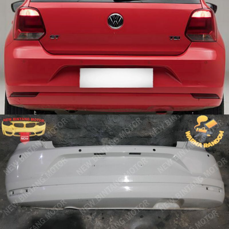 Bumper belakang vw polo volkswagen polo 2014 2019 facelift original