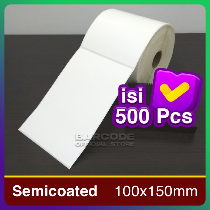 

LABEL BARCODE 100 X 150 mm KERTAS STICKER LABEL SEMICOATED 100x150 mm
