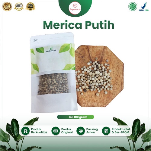 

☘️Segerwaras☘️ Biji Lada Putih 100gr - Biji Merica Putih Kualitas Bagus