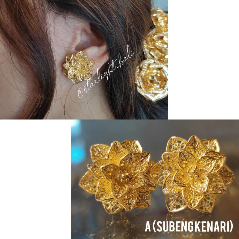AWET Subeng Kenari Subeng Mawar / anting bali / anting murah TIDAK LUNTUR