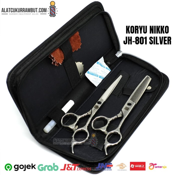 [Ori] Gunting Potong Rambut Gunting Sasak Rambut Set Koryu Nikko Jh 801 Terbaru