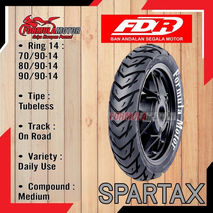 BAN FDR SPARTAX TUBELESS - BAN MOTOR MATIC RING 14 TUBLES ORIGINAL BEST QUALITY