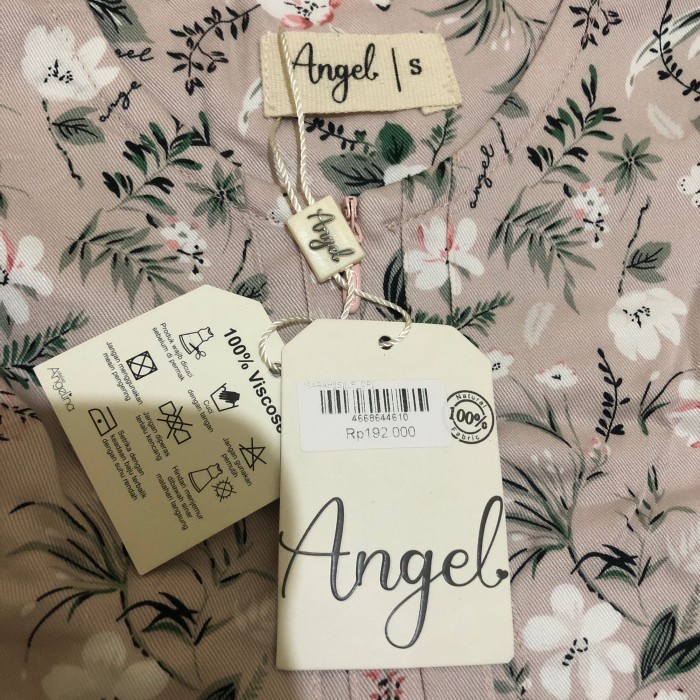[Ori] Paris Atelier Angelina Sarah Dress Winter Flower Navy Daily Not Bella Diskon