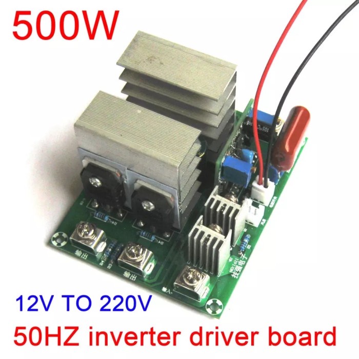 ✅Baru Driver Inverter 500W Dc 12V Untuk Ac 220V 50Hz Psw Gelombang Sinus Bisa Sameday