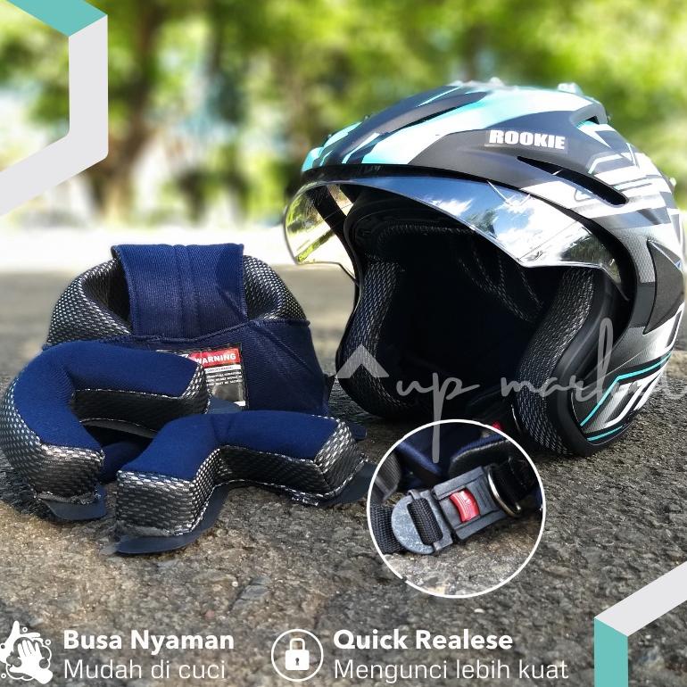 Sale Helm Helem Helmet Motor Half Face Sport Pria Cowok Dewasa Dj Maru Keren Hijau Tosca Hitam Doff 