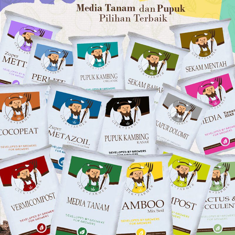 PREMIUM MEDIA TANAM Media Tanam Kaktus dan Sukulen ( Geek Farmer )