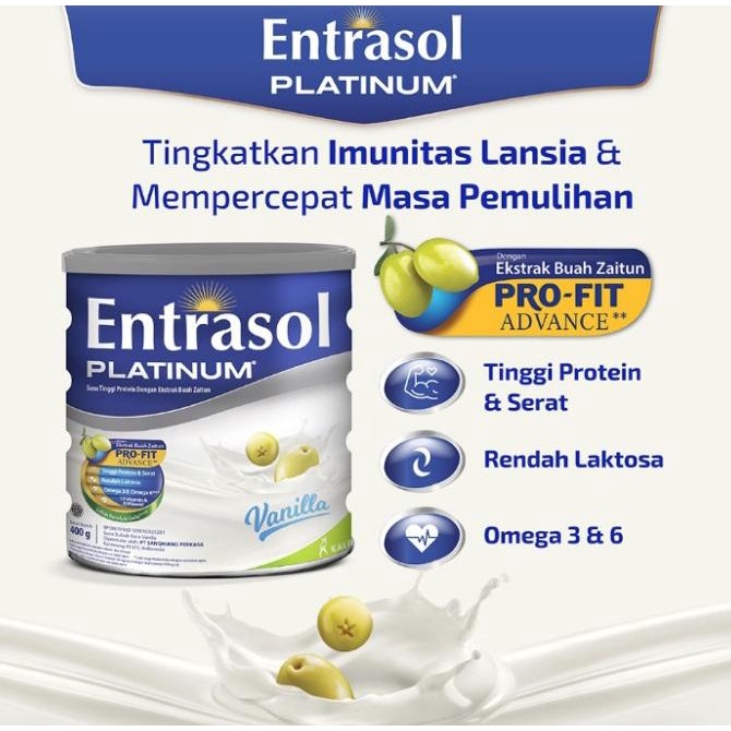 

ENTRASOL PLATINUM SUSU TINGGI KALSIUM UNTUK DEWASA DAN LANSIA 400GR
