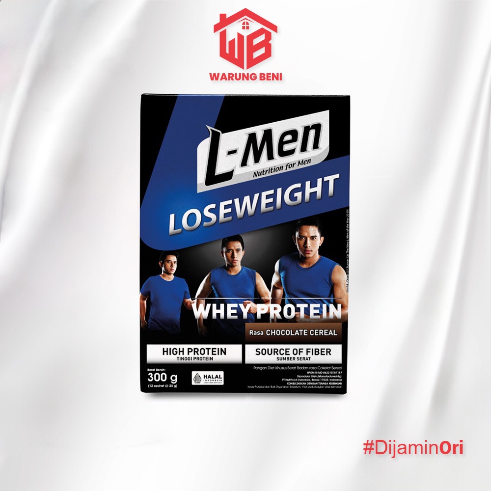 

L-Men Lose Weight Susu Pengganti Makan Tinggi Protein Chocolate Cereal (12 Sachet)