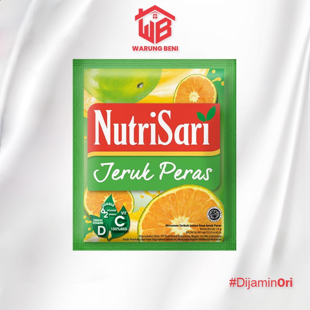 

NutriSari Jeruk Peras - Minuman Segar Bervitamin (40 Sachet)