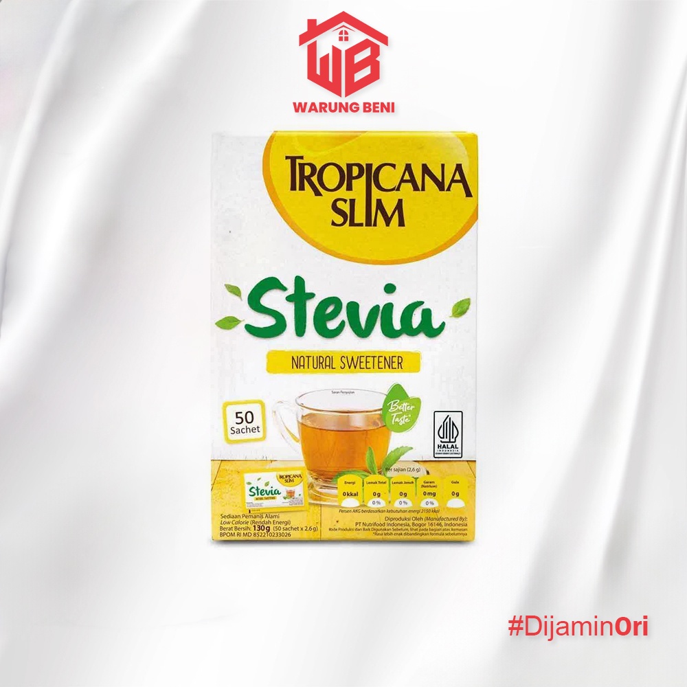 

Tropicana Slim Pengganti Gula Stevia Natural Sweetener (50 Sachet)