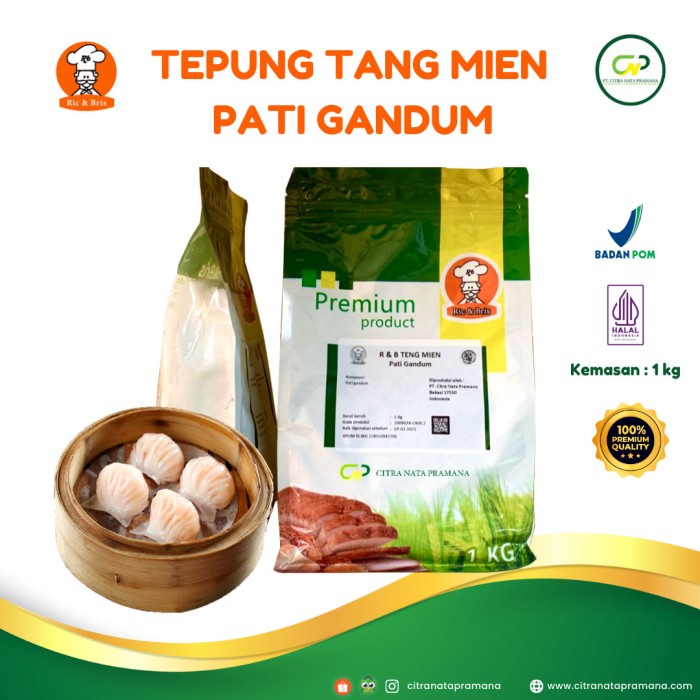 

Promo Tepung Tang Mien R&B / 1Kg Wheat Starch /Pati Gandum Tengmien Tangmien Terbaru