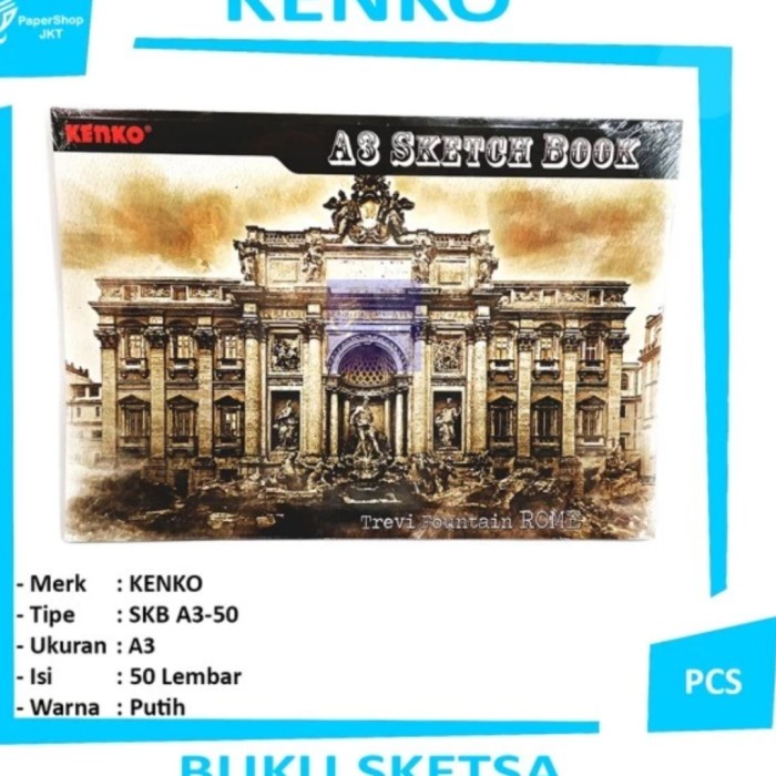 

KENKO A3 SKETCH BUKU DRAWING BOOK Ukuran : A3 Isi : 50 Lembar ORI