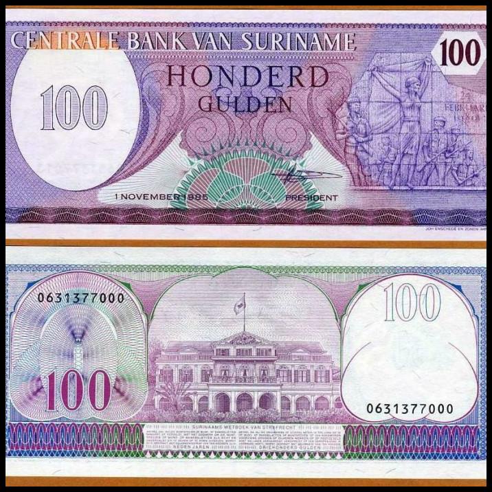 TERMURAH SURINAME 100 GULDEN 1985 