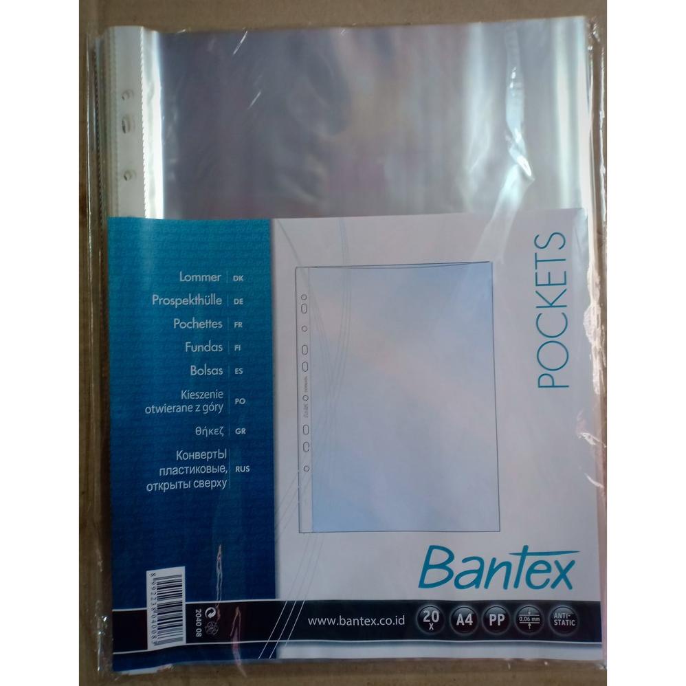 

Terjangkau BANTEX POCKET A4 2040 8040 / BANTEX POCKET F4 FOLIO 8843 CLEAR (ISI 20) ..