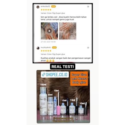 

Terbaik Isi 100ml lem isi ulang | Lem Henna | lem kulit super woterproff !