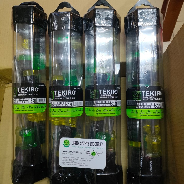 ✅New Ori Obeng Tekiro Gagang Karet 1 Set 7 Pcs Bisa Gojek