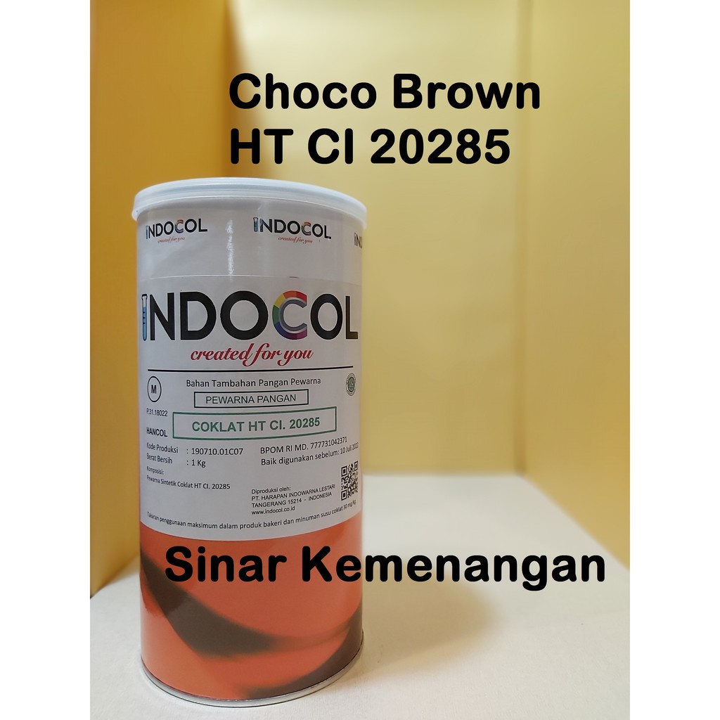 

Pewarna Makanan Indocol Choco Brown Ht Ci 20285; 1 Kg