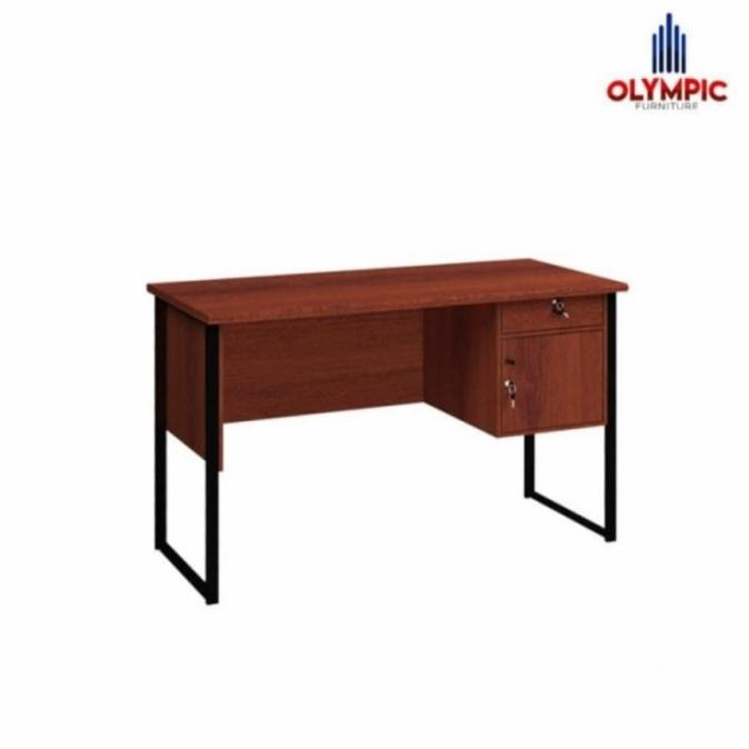 (Khusus Kargo) Olympic Meja Kantor Biro Kaki Besi Meja Kerja