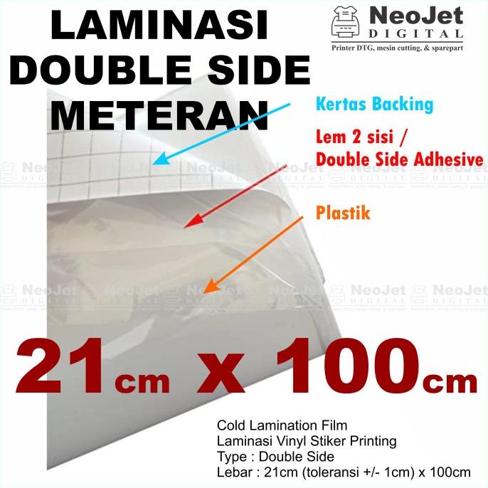 

Laminasi Dingin 2 Sisi Double Side Adhesive Sheet 21 Cm X 100 Cm Kode 789