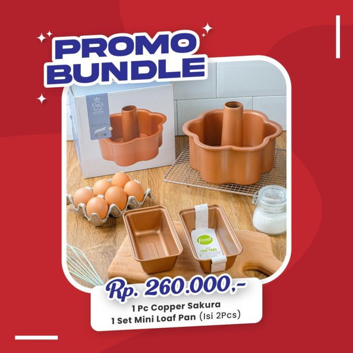 

✅Termurah Promo Bundle Loyang Copper Sakura 2 Pcs Loaf Pan Terbaru