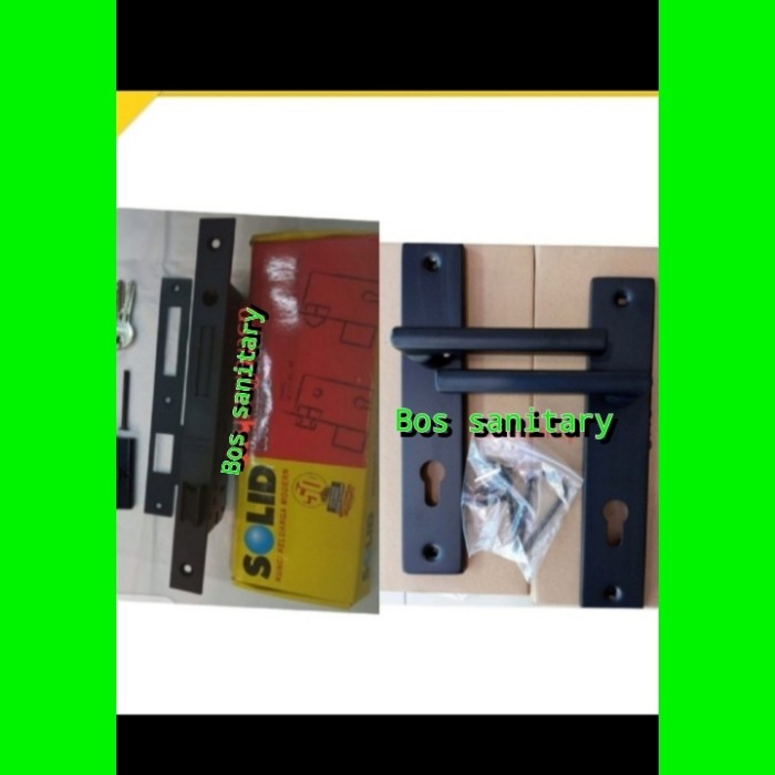 ✅Ready Paket Handel Pintu/Gagang Pintu HitamBody Lidah Solid Hitam Berkualitas