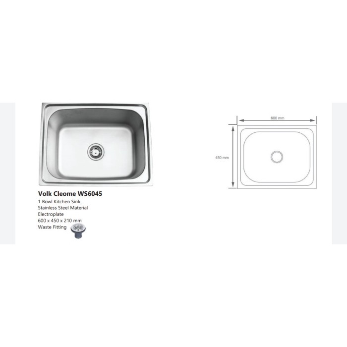 ✨Baru Bak Cuci Piring Volk Ws6045 Terbaru