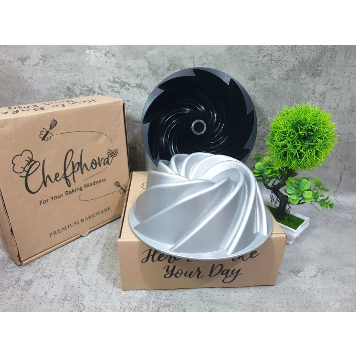 

✅Termurah Chefphora Loyang Kue Bolu Tulban Marissa Heritage Bundt Pan Silver Bisa Sameday