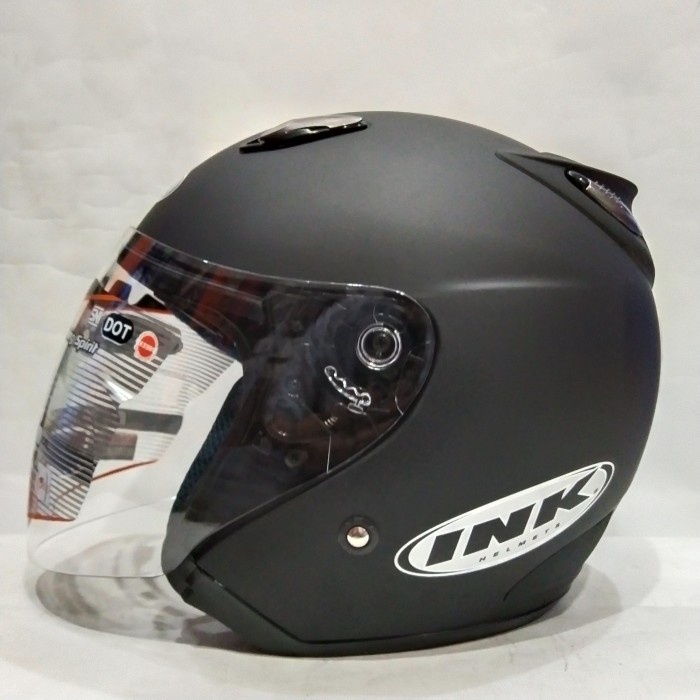 ✨New Helm Ink Centro Jet Solid Black Matt Helm Half Face Bisa Gojek