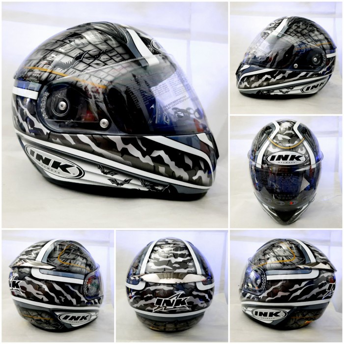 ✨New Ink Helm Fusion Motif Seri #1 All Grey Met Gunmetal Ink Ori Termurah Terbaru