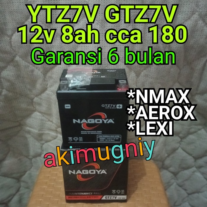 ✨New Aki Ytz7V Nmax Aerox Lexi Gtz7V 12V 8Ah Yuasa Gs Limited